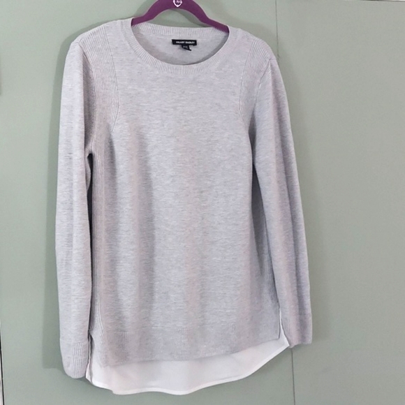 Hilary Radley Ribbed Mock-Layer Crew Neck Tunic Knit 2fer Top Sz M - Picture 4 of 12